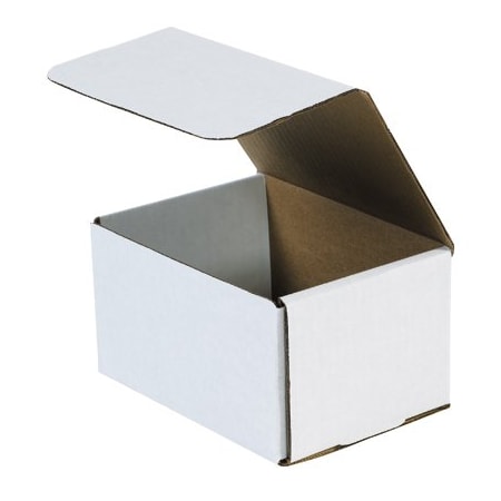 Bsc Preferred 6-1/2 x 4-7/8 x 3-3/4'' White Corrugated Mailers, 50PK BUY00026485